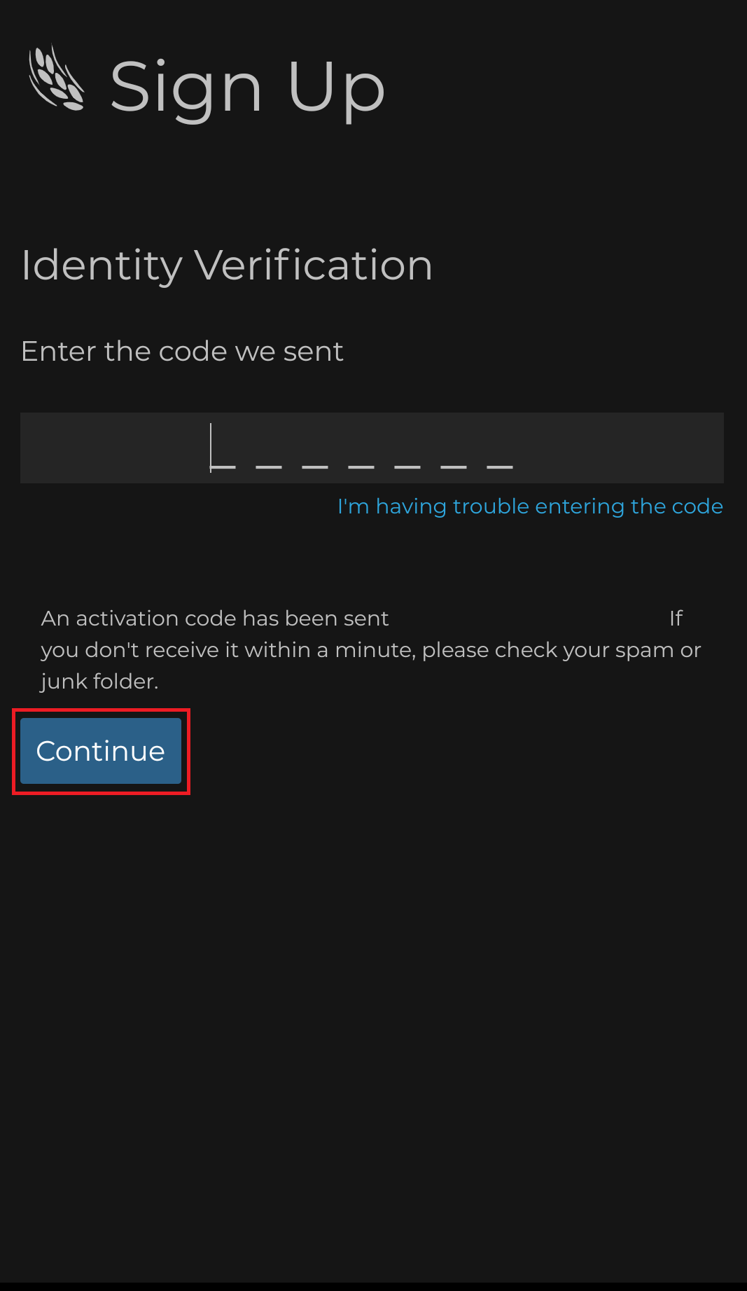 Enter Verification Code